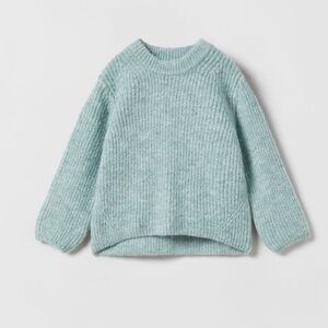 HALF CARDIGAN STITCH KNIT SWEATER